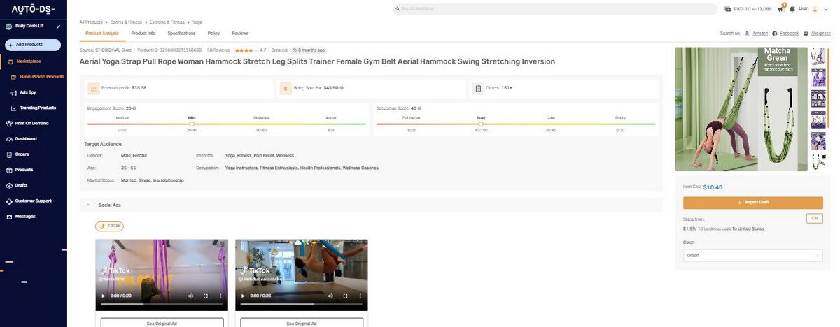 Yoga Strap best items to dropship in february 2025