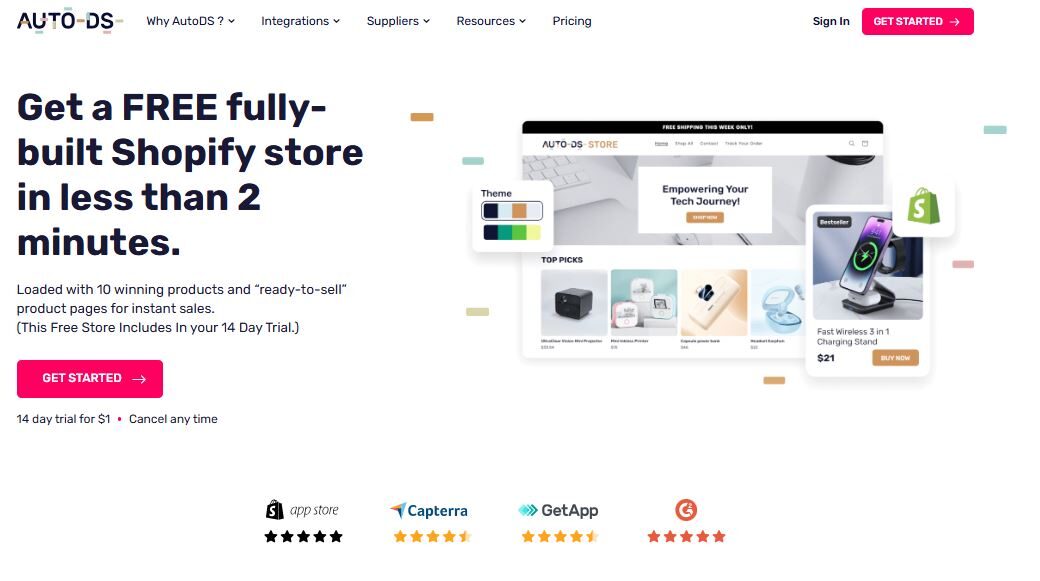 Shopify AI Store Builder AutoDS