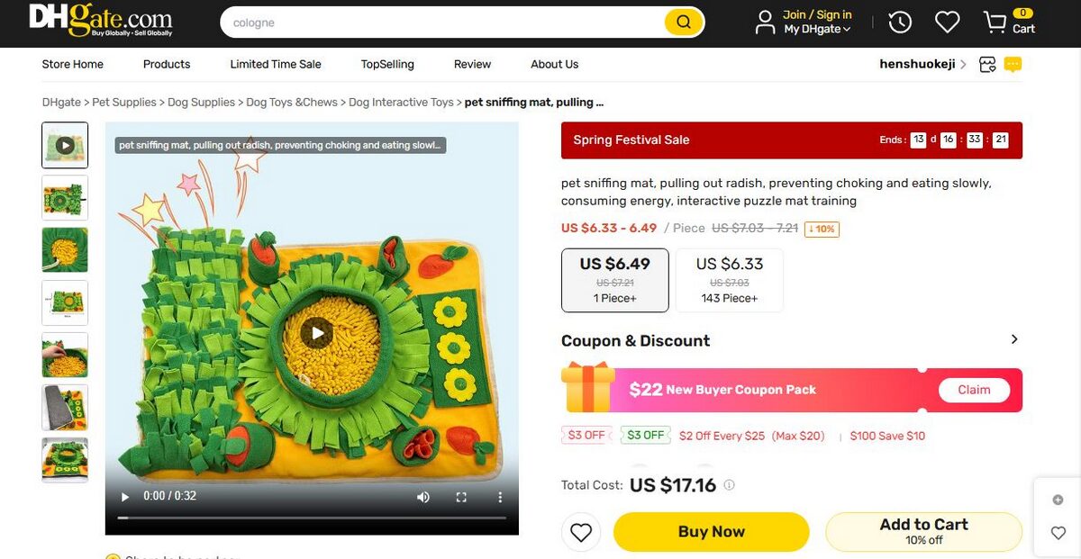 Dog Shuffle Mat dropshipping pet products