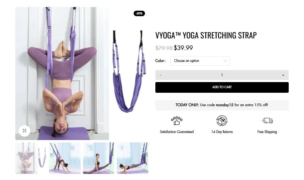 Yoga Strap Seller Website