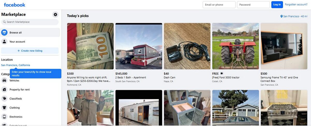 facebook marketplace UK