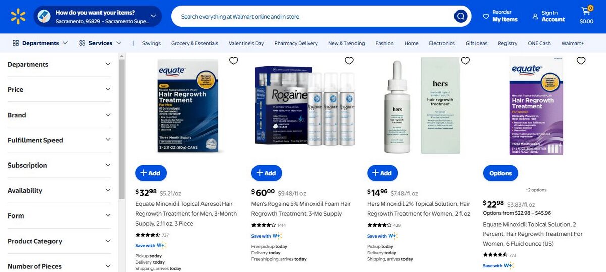 Walmart Hair Growth Kits For Dropshipping