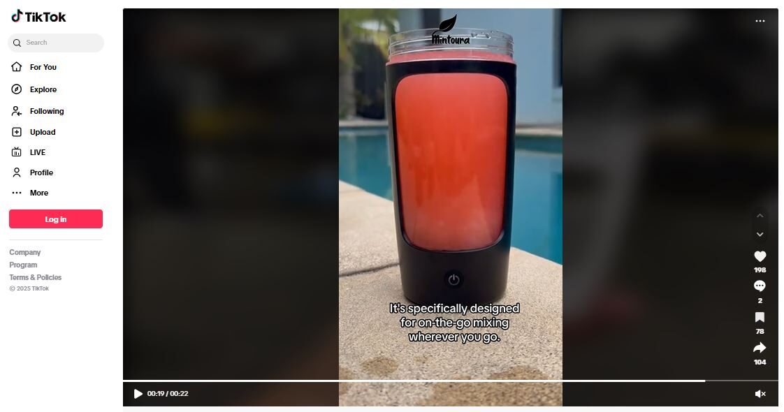 Portable Blender Best Products To Dropship TikTok Ad