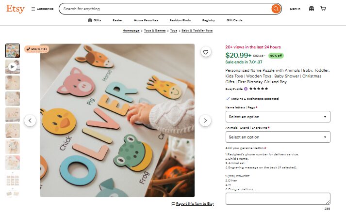 Educational Toys on Etsy baby care essentials