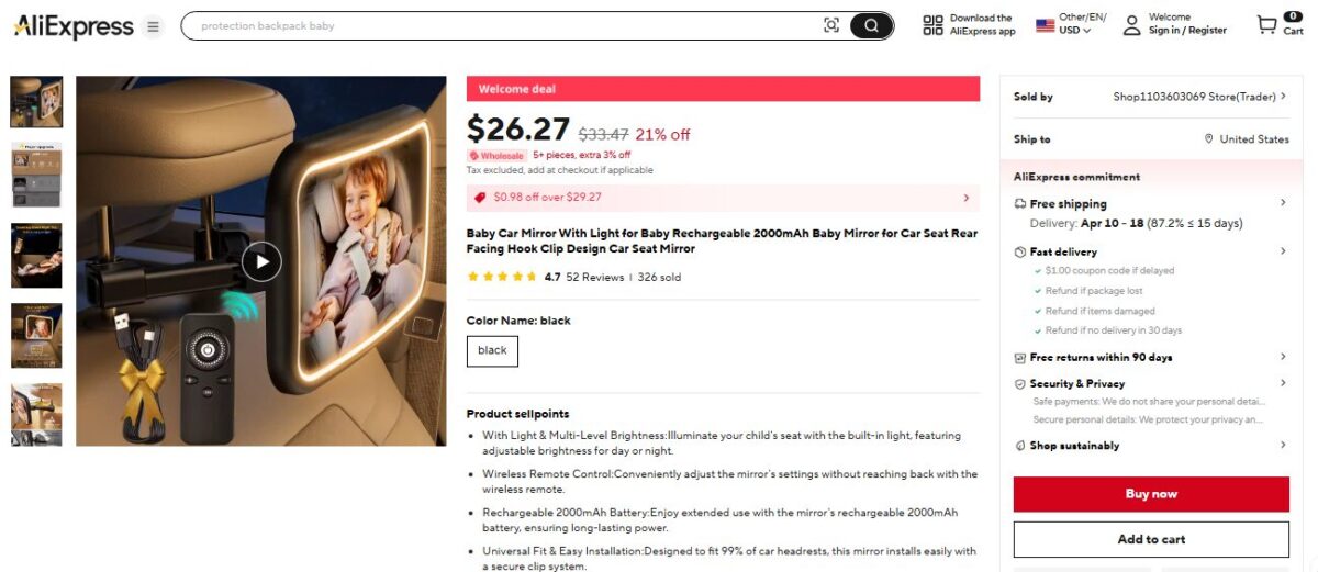 Mirror for babies on AliExpress baby care essentials