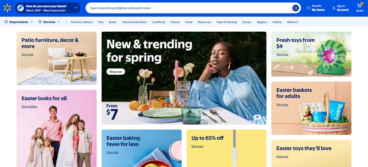 Walmart Homepage