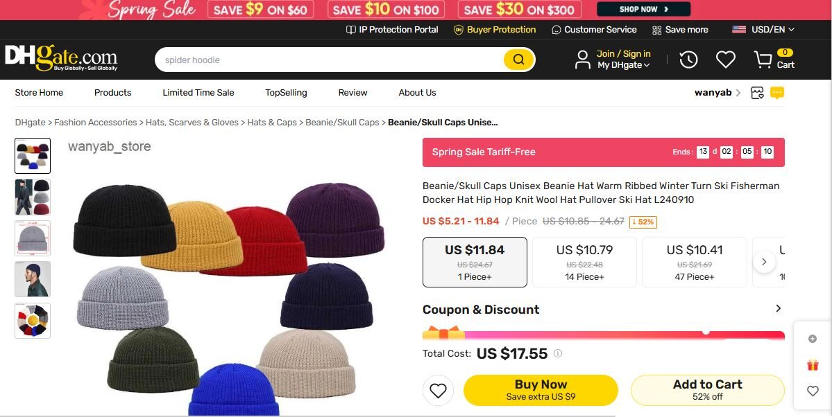 DHGate Dropshipping Beanie Hats