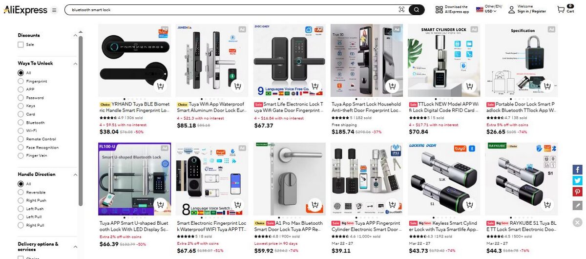 Bluetooth Smart Locks AliExpress