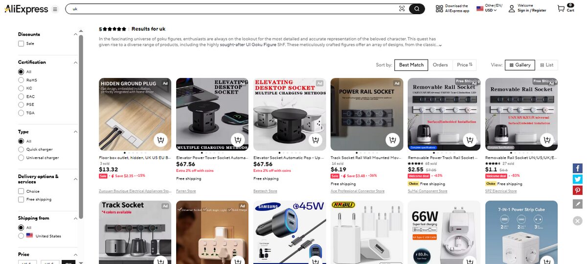 AliExpress uk wholesale supplier