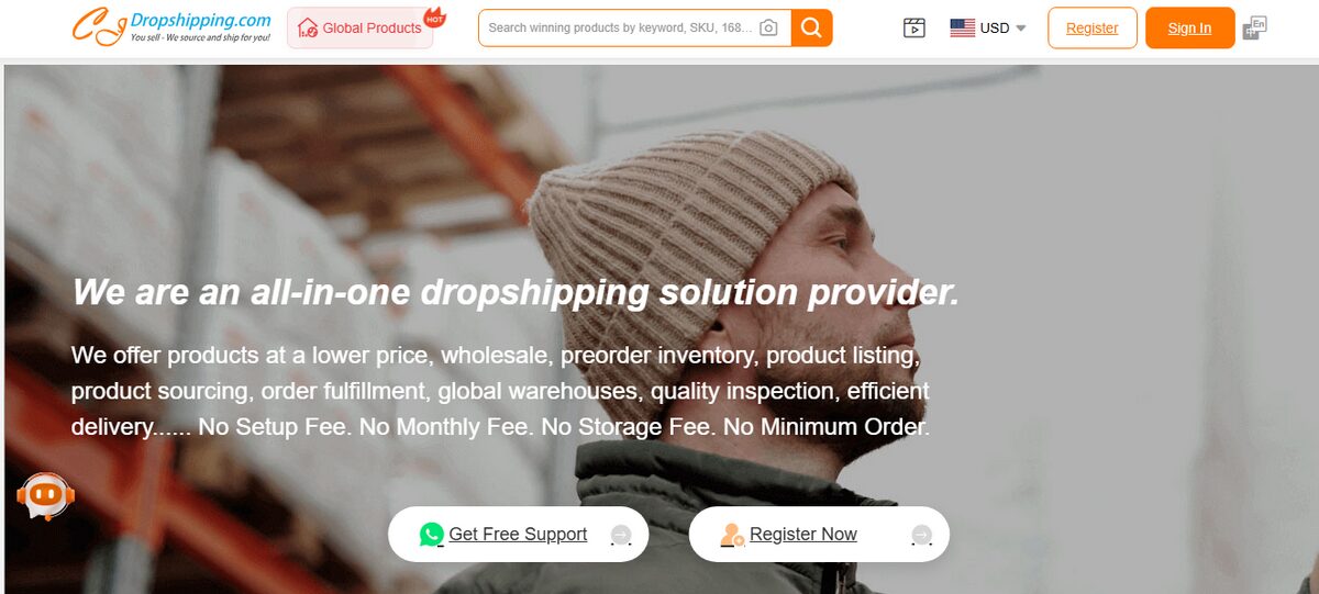 CJDropshipping homepage