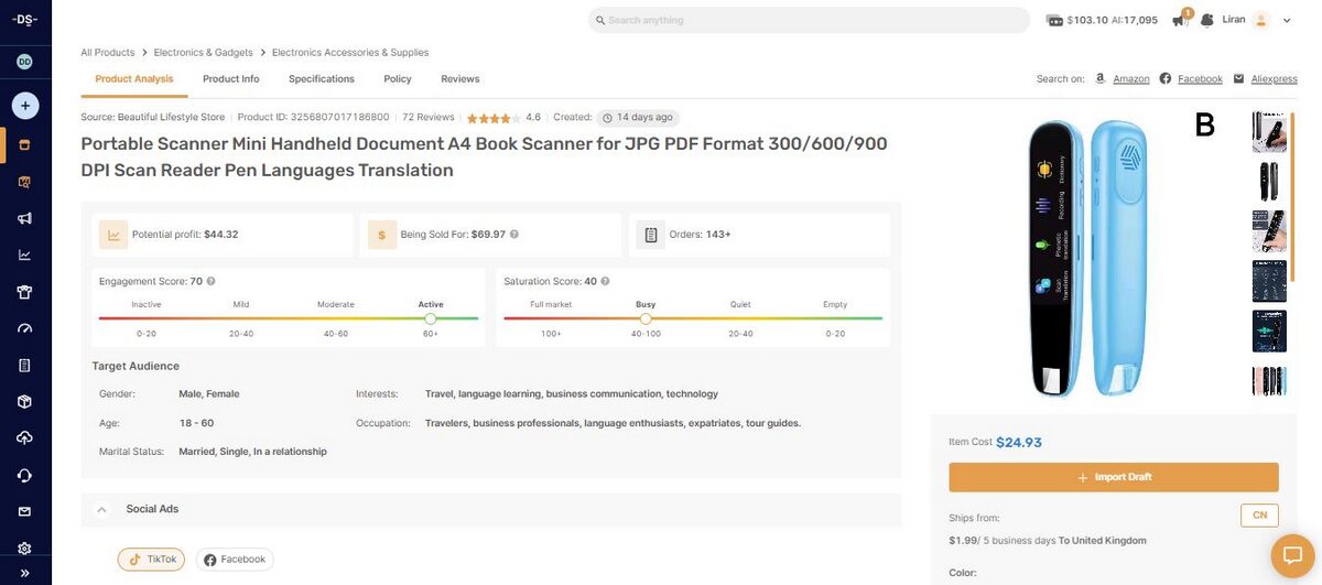 Portable Scanner best items to dropship in february 2025