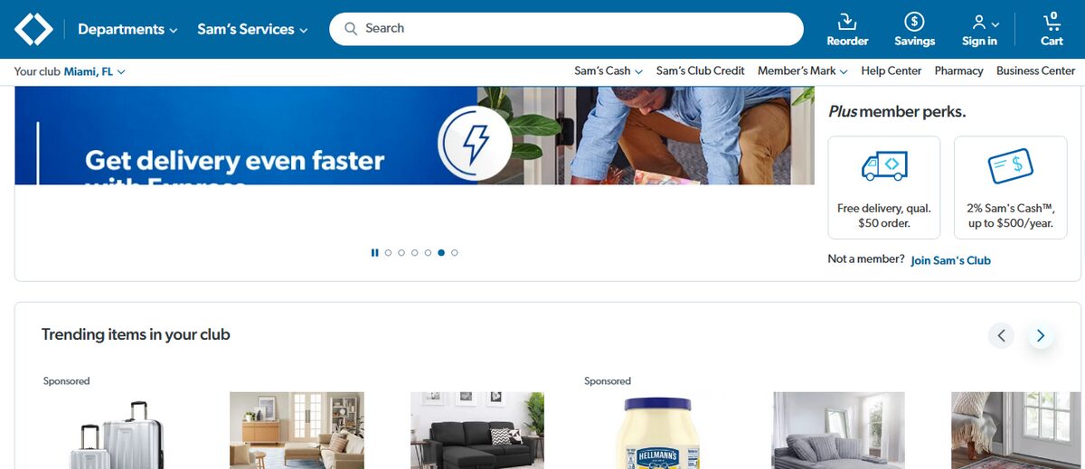 Sam's Club Homepage