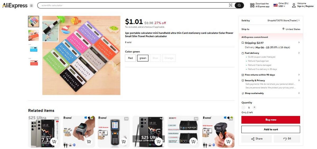 Mini Calculator Products To Dropship