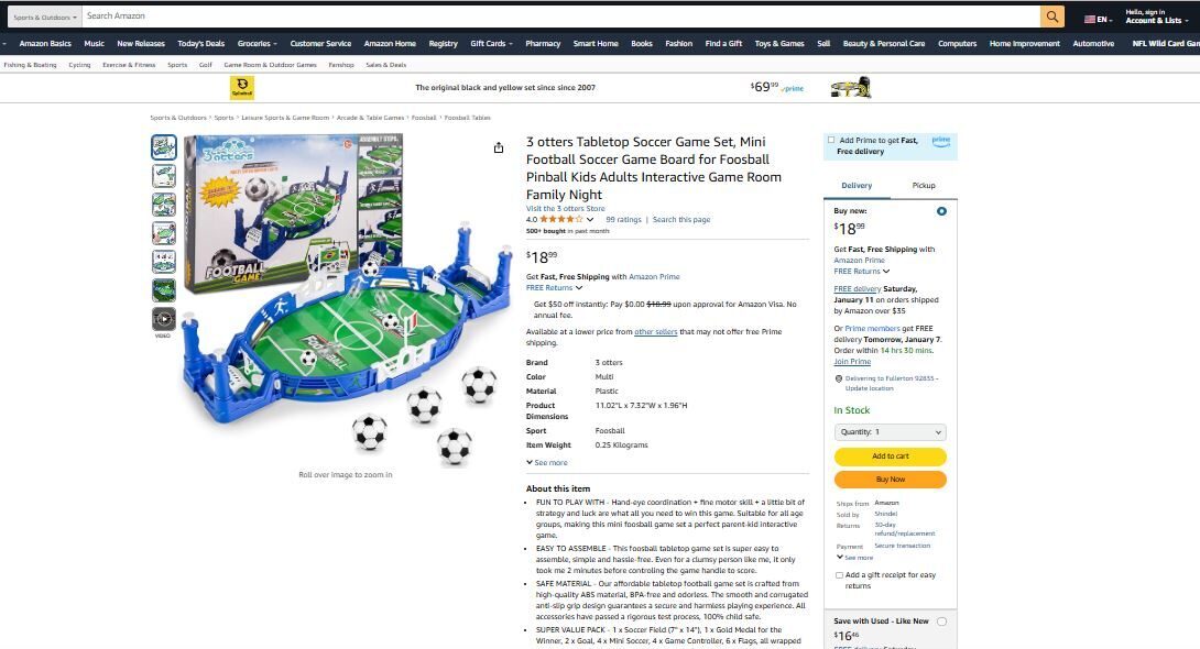 Soccer Table best items to dropship in february 2025