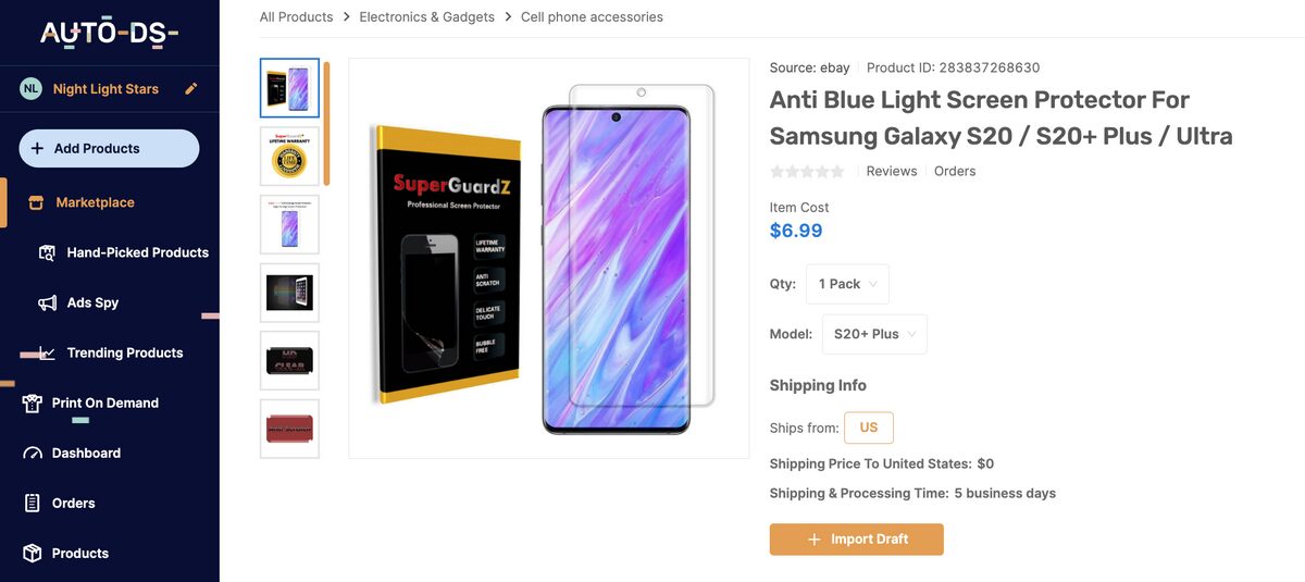 AutoDS Anti-Blue Light Screen Protector
