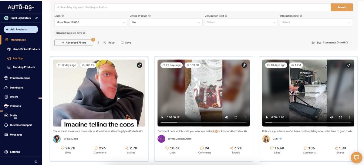 AutoDS ads spy how to scale a dropshipping business