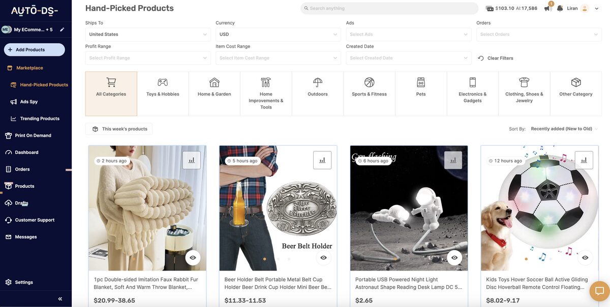 AutoDS Hand-Picked Products