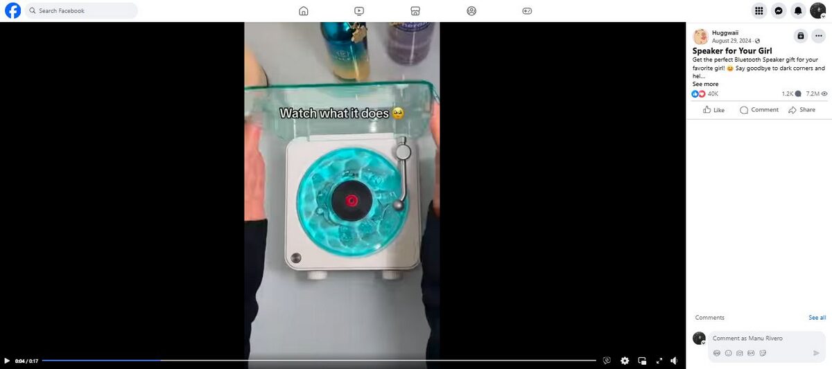 Portable Speaker Products To Dropship Facebook Ad