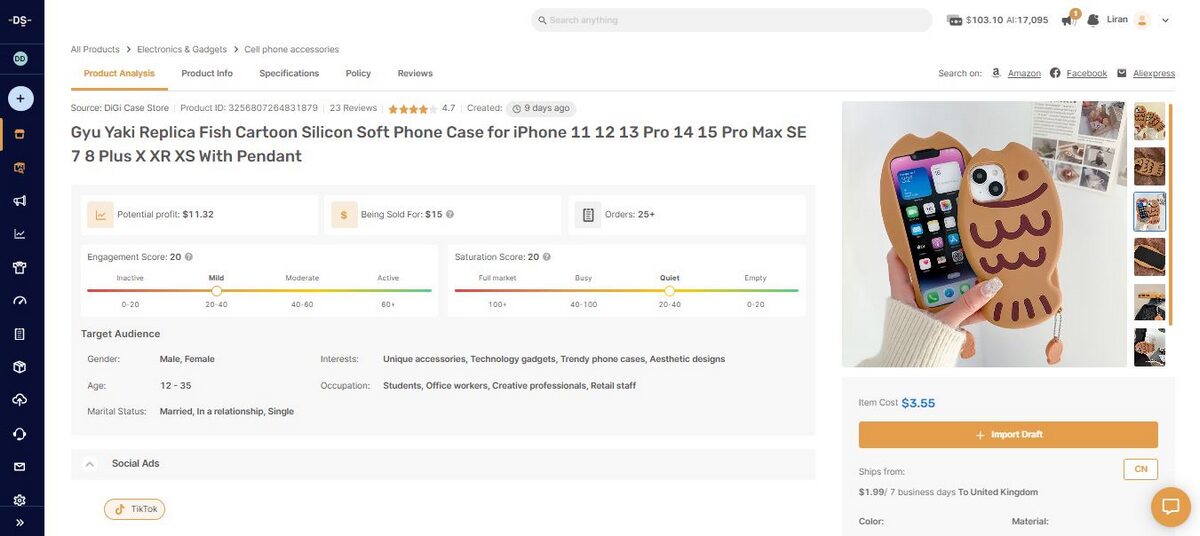 Fish Cartoon Silicon Soft Phone Case best items to dropship in february 2025