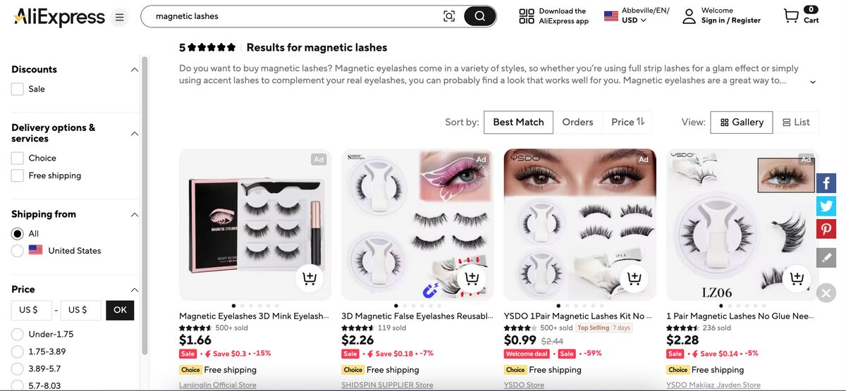 magnetic lashes dropshipping makeup