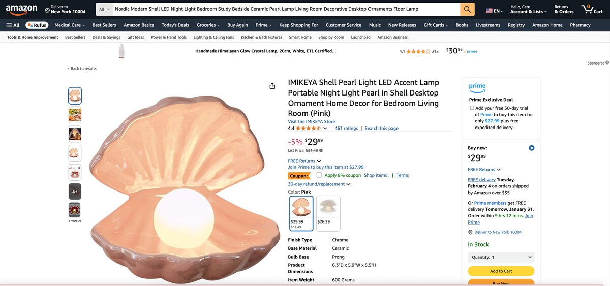 Cute Shell LED Night Light best items to dropship in march 2025