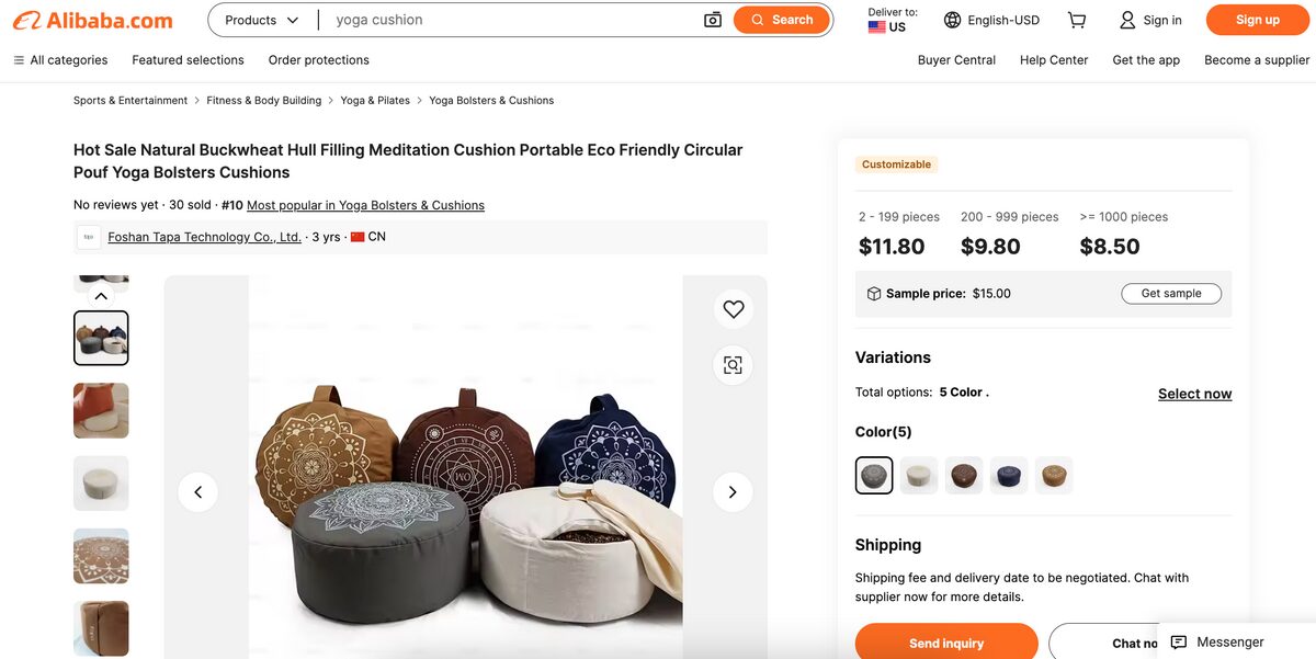 Meditation Cushions Alibaba Dropshipping