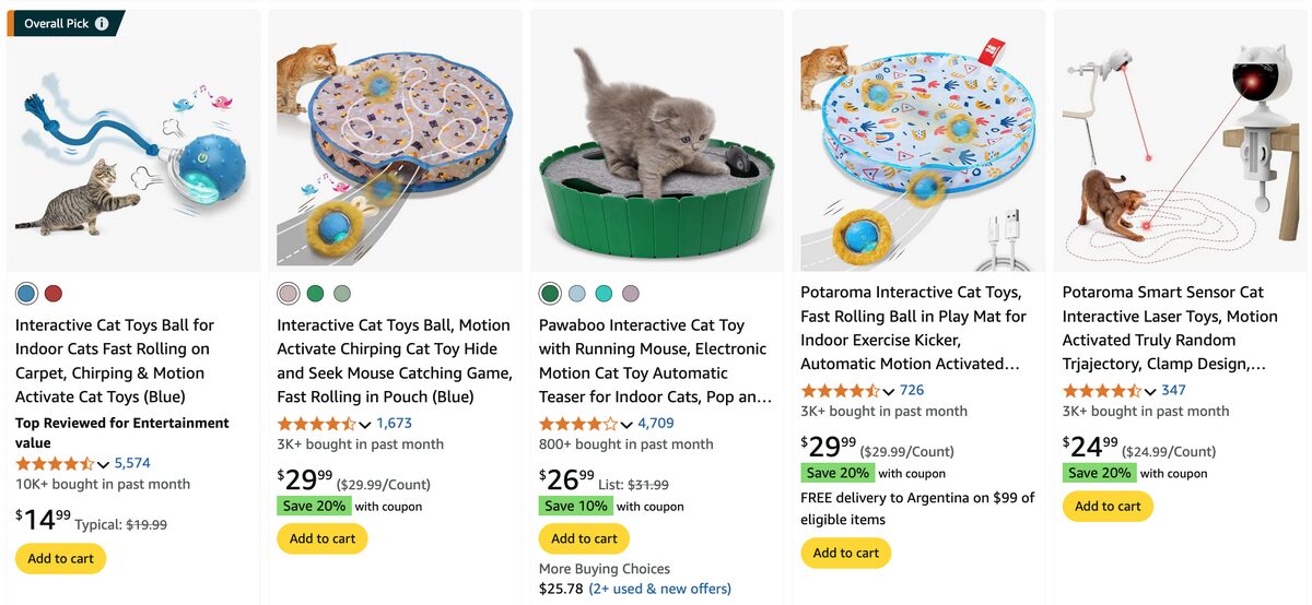 Cat Interactive Toys From Amazon