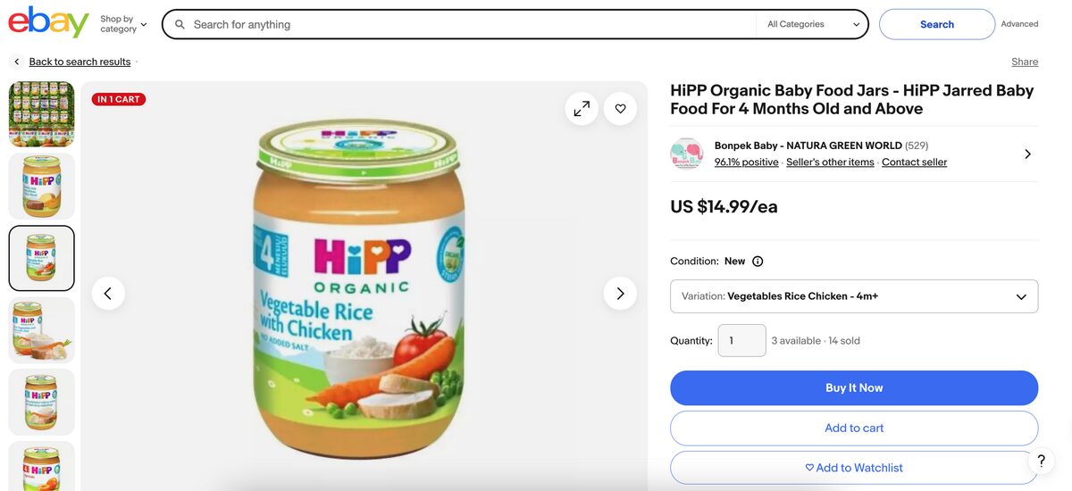 Organic baby food ebay dropshipping