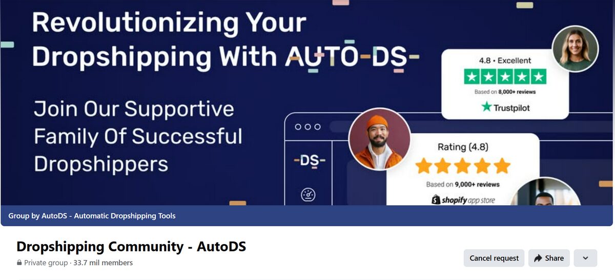 AutoDS Facebook Community For Dropshippers