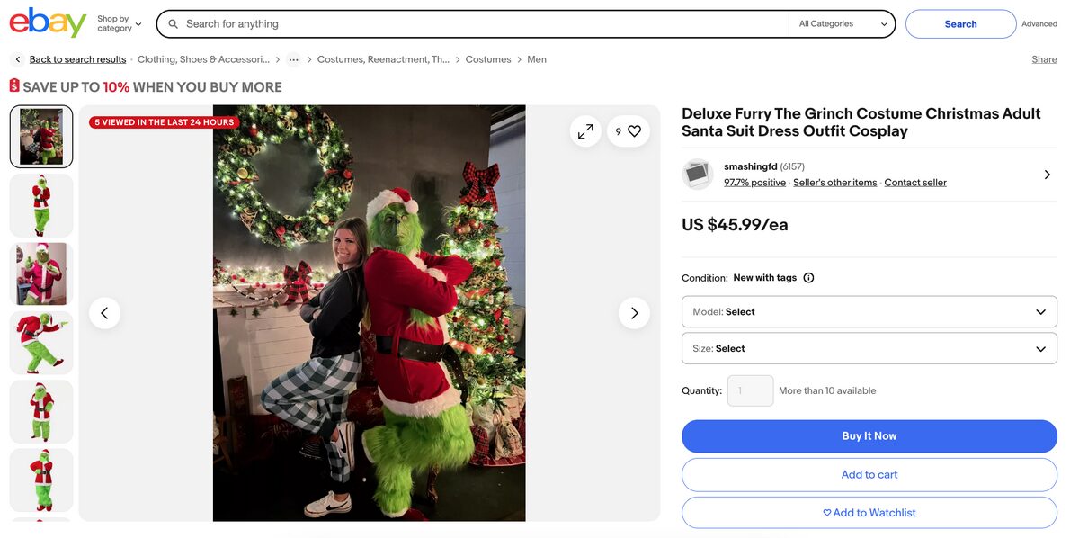 Christmas costumes ebay