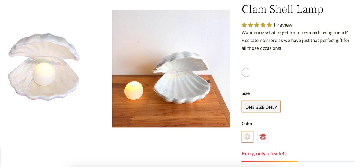 Cute Shell LED Night Light Seller's Website