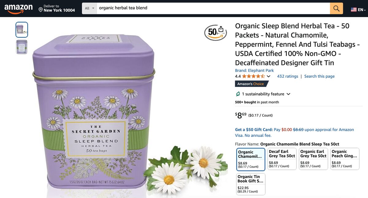 Organic Herbal Tea Blends Amazon