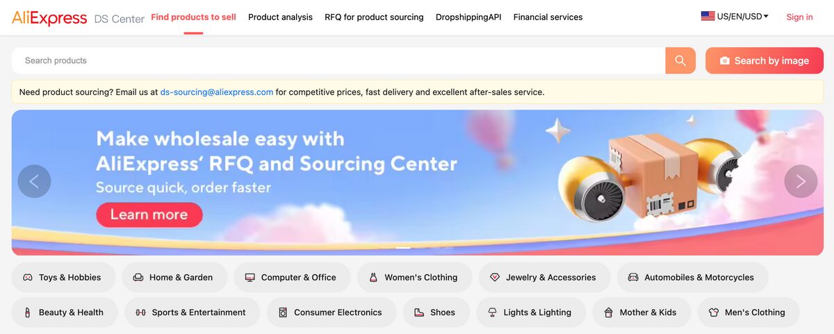 AliExpress dropshipping center