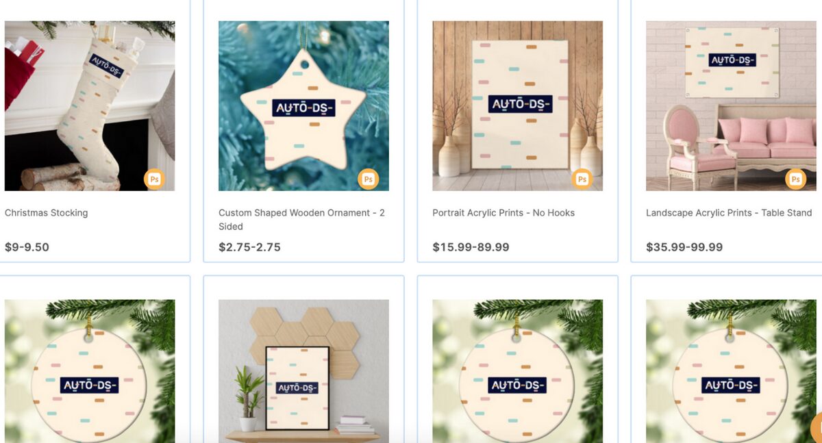 AutoDS Print On Demand Ornaments