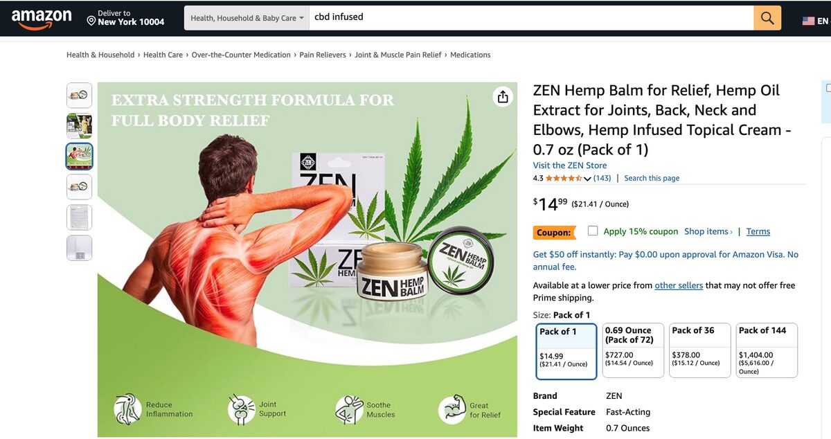 CBD Infused Balm Self Care Products Amazon