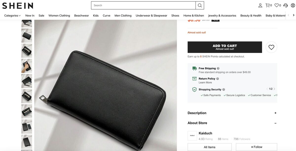 Leather Travel Wallet Shein