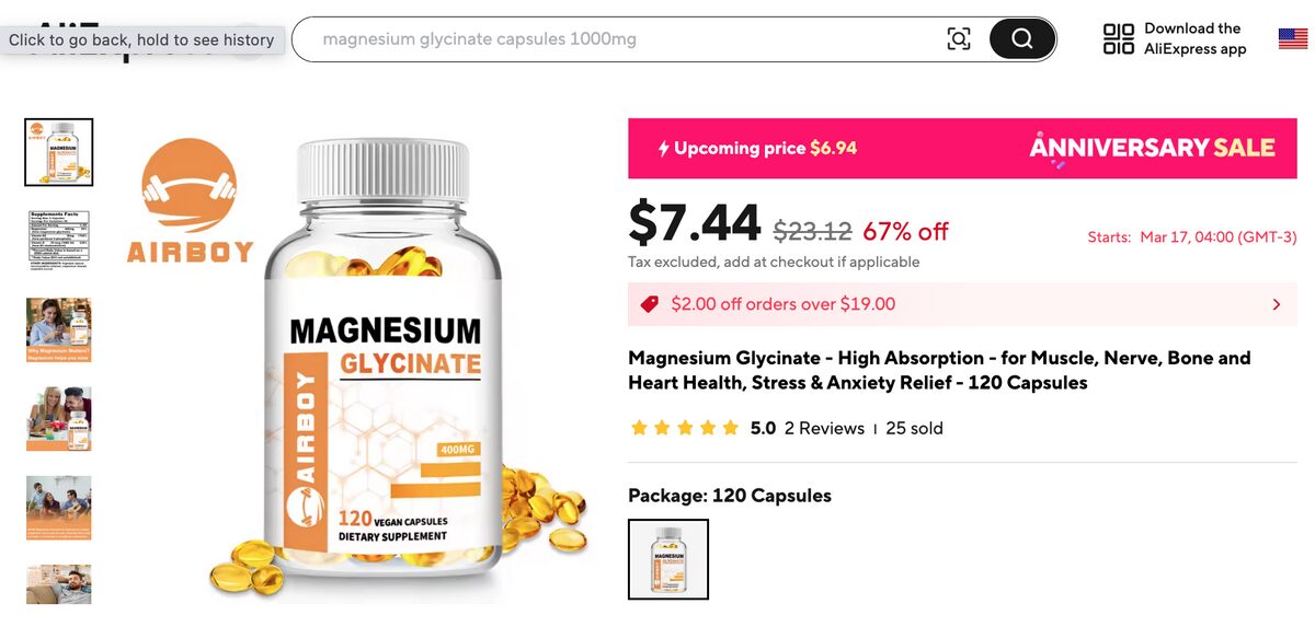 Magnesium Glycinate Capsules Aliexpress