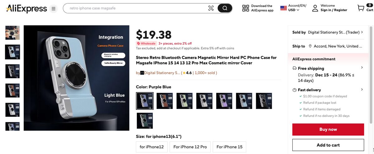 retro camera phone case best items to dropship in january 2025