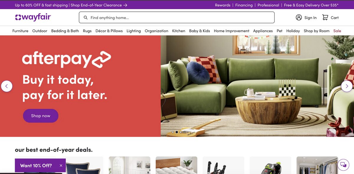 alternatives for dropshipping wayfair