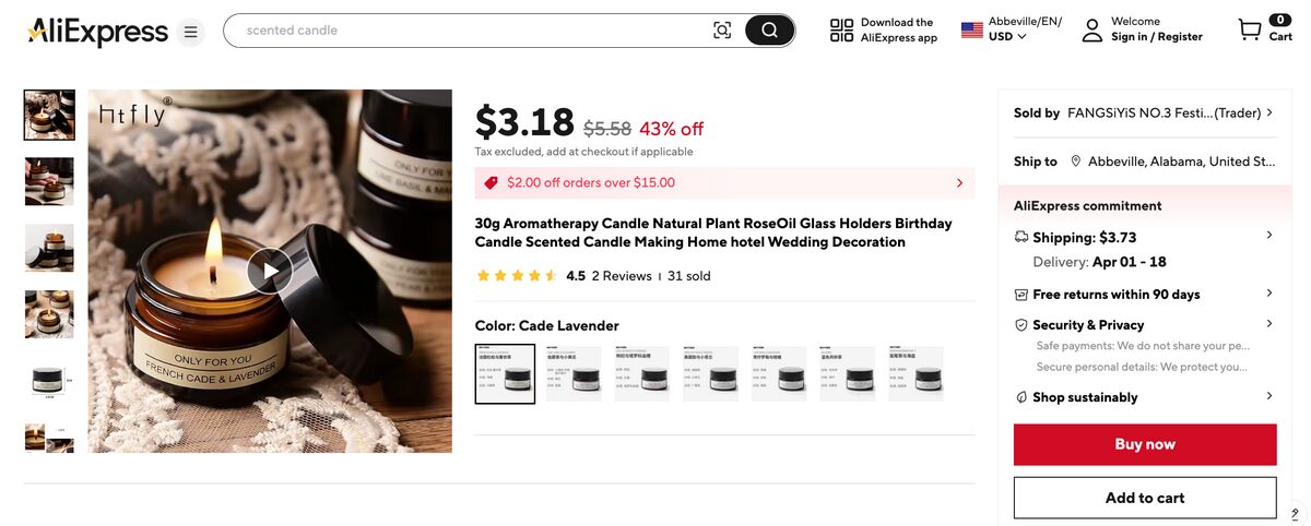 Scented Candles For Self Care Dropshipping AliExpress