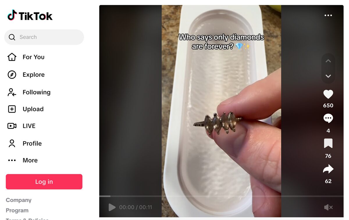 Ultrasonic Cleaner TikTok Video