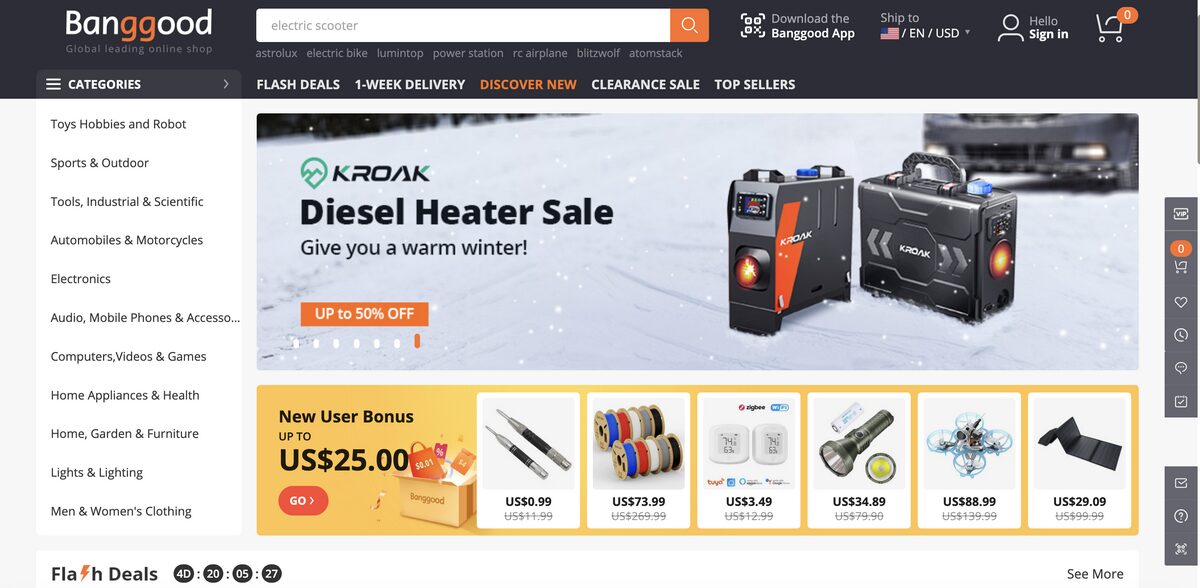 Banggood alternative for Aliexpress