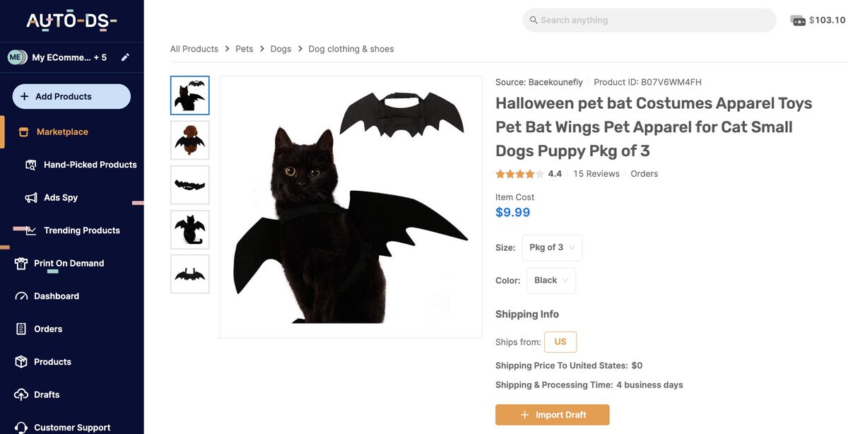 Halloween And Holiday Pet Costumes AutoDS Marketplace