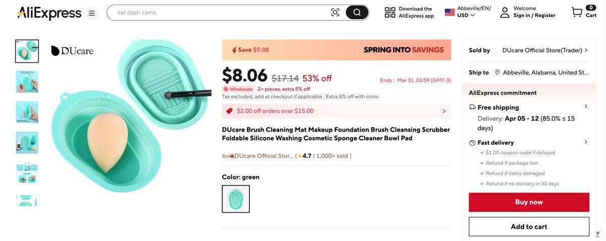 Silicone Makeup Brush Cleaning Mat AliExpress Dropshipping