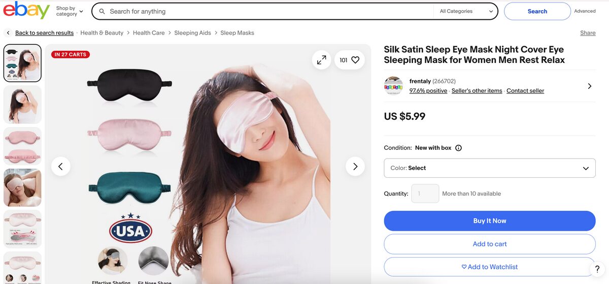 Sleep Masks Mental Health Products Dropshipping eBay