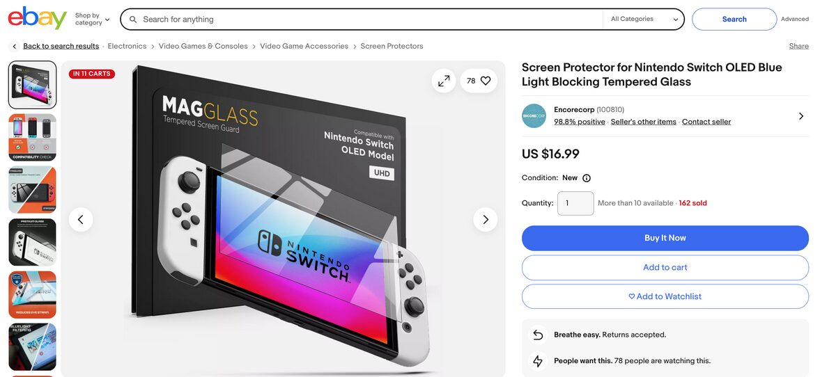 3D Curved Tempered Glass For Gaming Consoles eBay