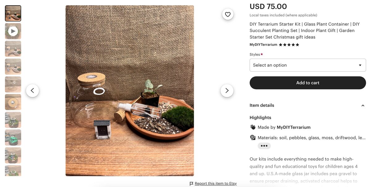 DIY Terrarium Kit Best Sellers eBay