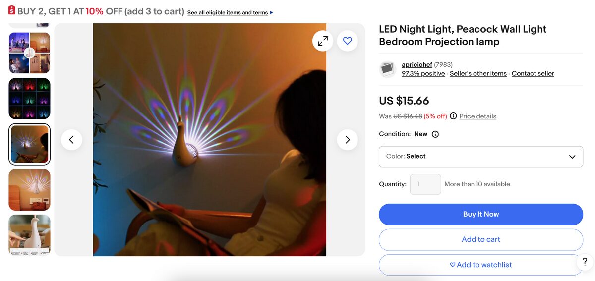 peacock projector lamp best items to dropship in january 2025