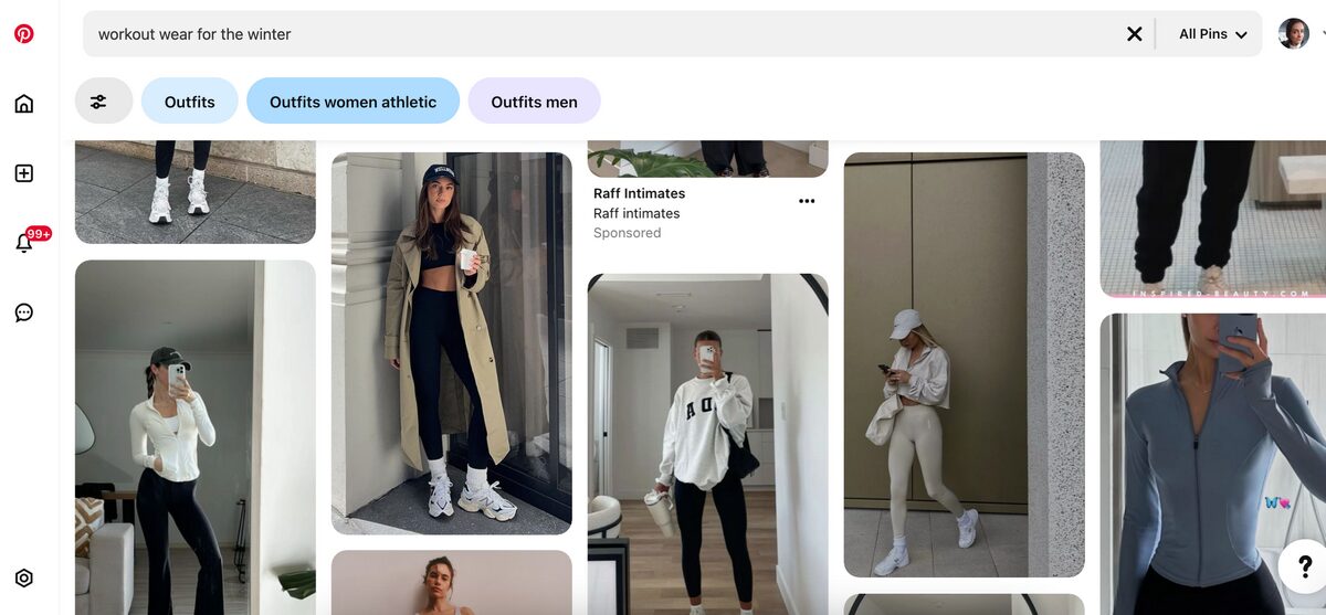 pinteres winter workout wear