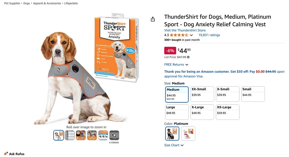 (Calming Wraps) Anxiety-Relief Pet Shirt